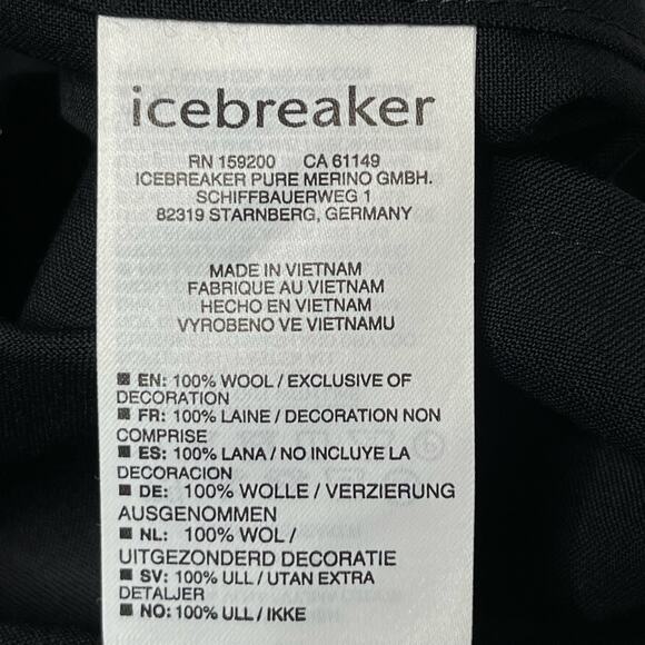 Icebreaker Tessell Merino Wool Black Shirt Long Sleeve size M Button-up New - Picture 8 of 13